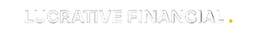 Text 'LUCRATIVE FINANCIAL.' on a black background